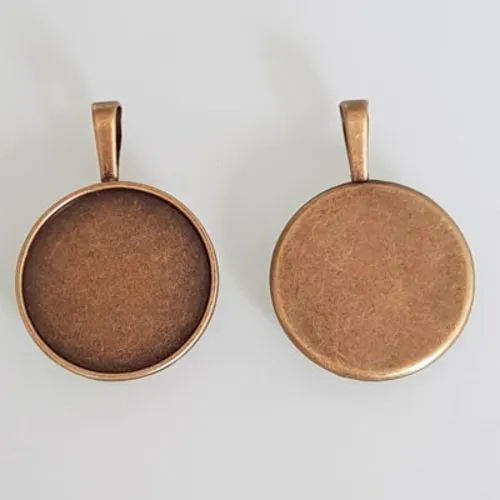 1 support cabochon 25 mm n°01 bronze