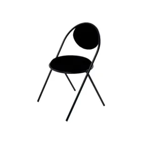2 chaises coloris noir Saturne avec dossier