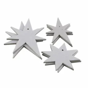 6 etoiles de décoration - 3 tailles - en carton