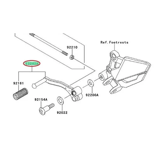 Achat leverassychange,pedal  KAWASAKI  MOTOSHOP 35
