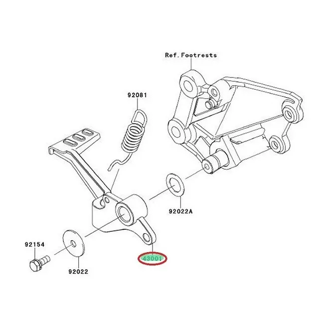 Achat leverbrake,pedal  KAWASAKI  MOTOSHOP 35