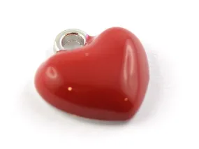 Acheter breloque émaillée coeur rouge en ligne