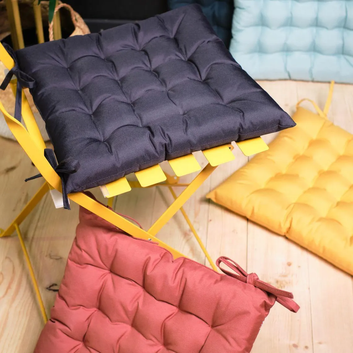 Assise Matelassée SPIRIT GARDEN 40 x 40 cm en polyester Paon | 3 Suisses