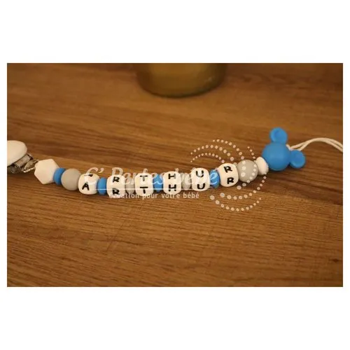 Attache tétine silicone mickey minnie