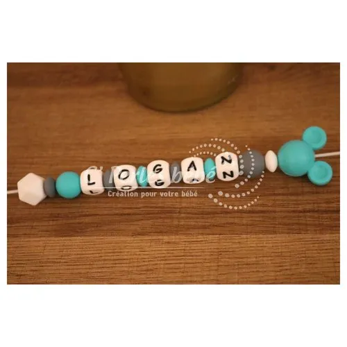 Attache tétine silicone mickey minnie