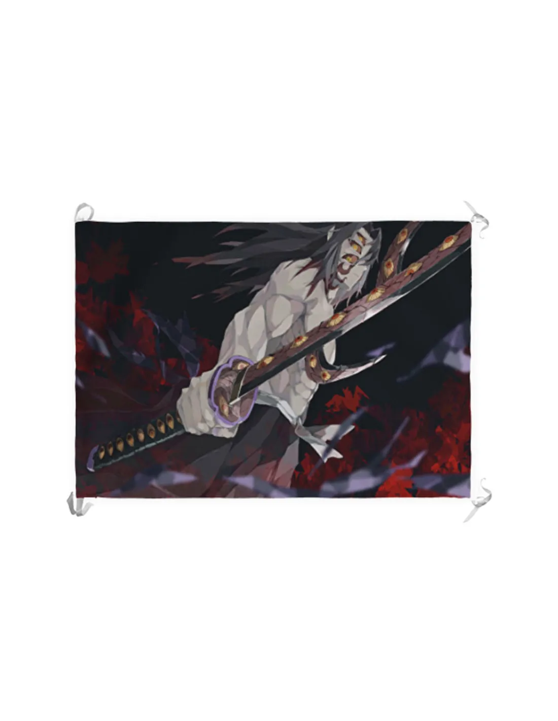 Bannière-Drapeau Demon Slayer de Kokushibou Tsugikuni Michikatsu (70x100 cms.)