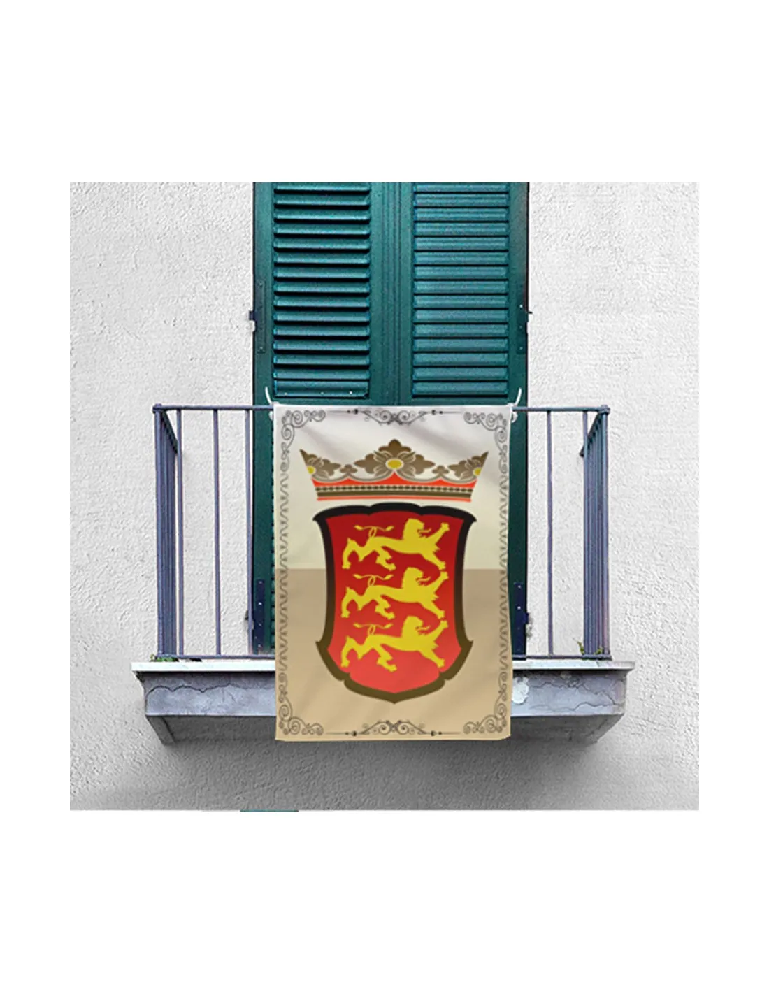 Bannière Lions Ricardo Corazón de León (70x100 cm.) ⚔️ Boutique Épées