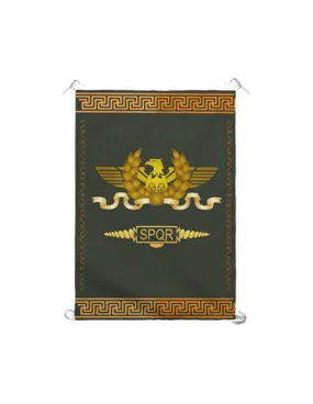 Bannière Légion Romaine SPQR (70x100 cms.) ⚔️ Boutique Épées