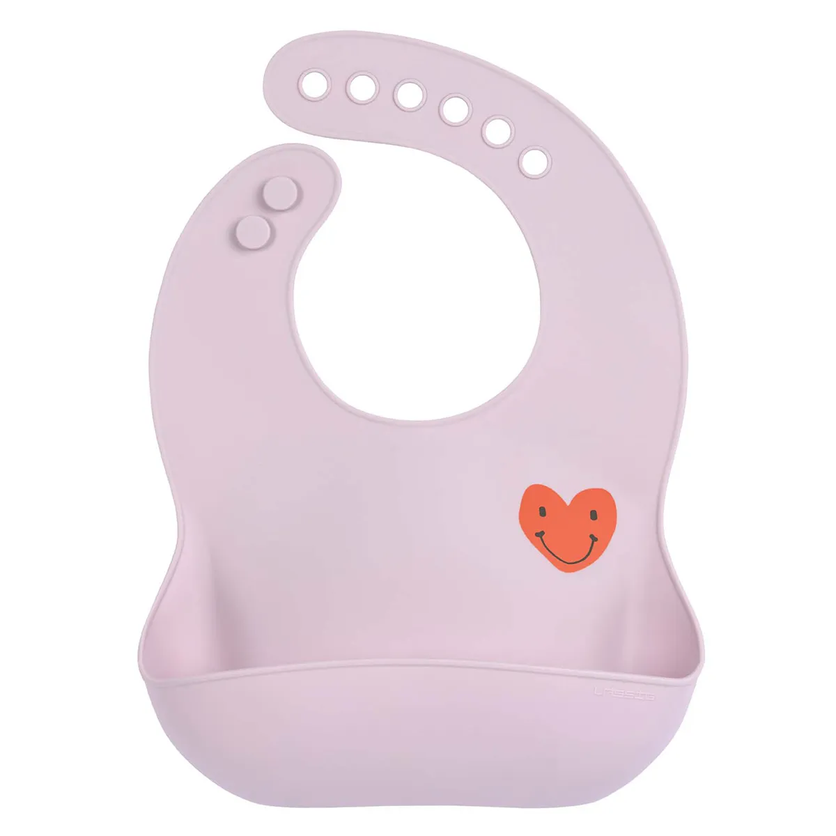 Bavoir en Silicone Happy Rascals - Coeur