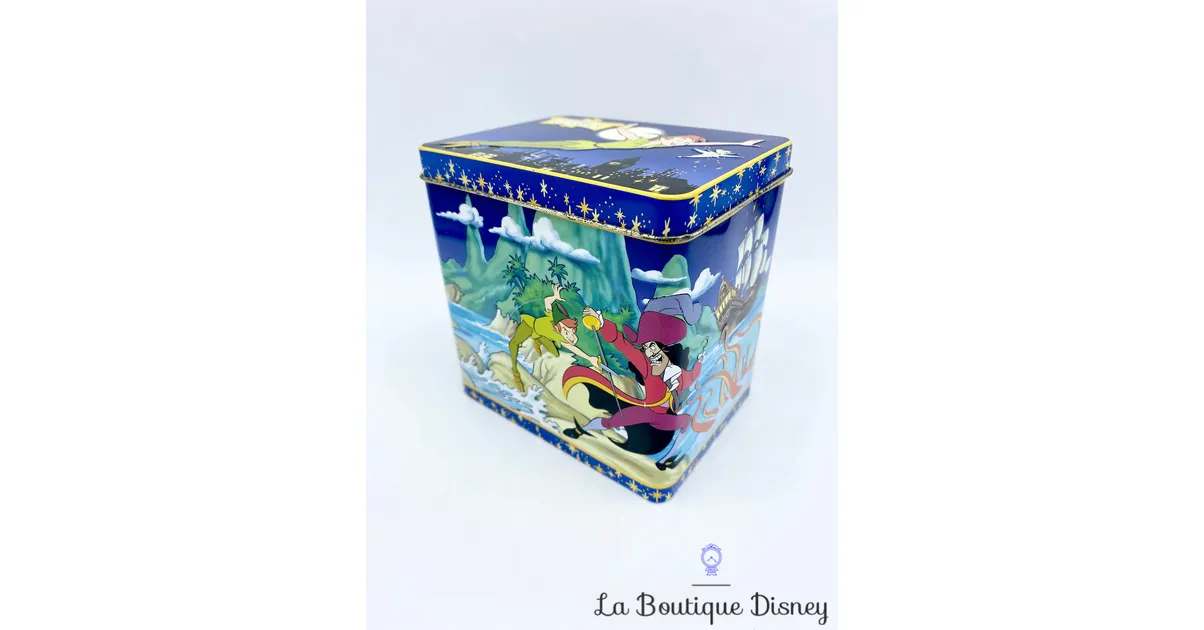 Boite à musique métal Peter Pan Walt Disney Rubezahl chocolats vintage