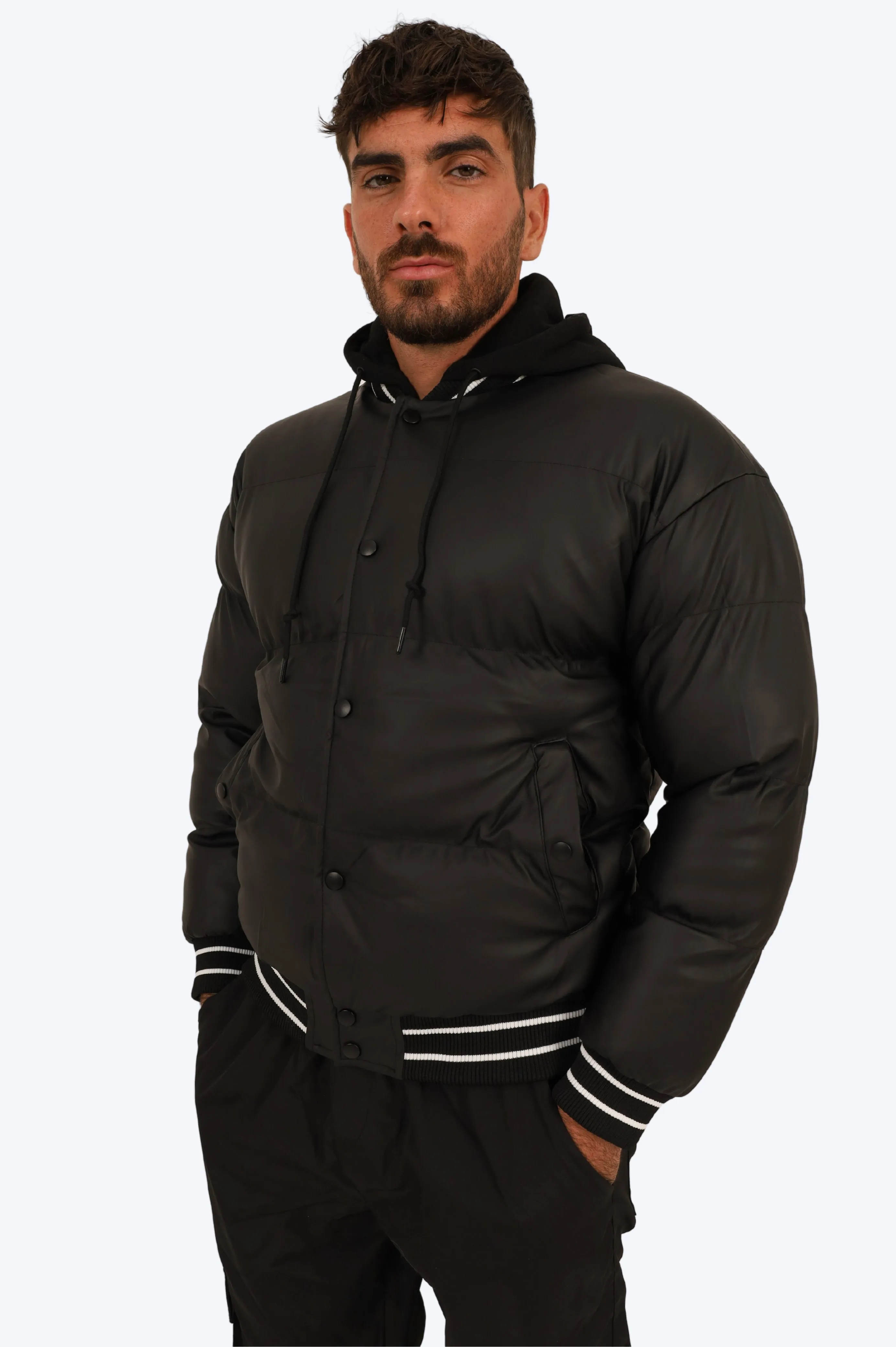 BOMBER MATELASS NOIR ATHLTIQUE