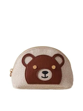 Borbonese Keyring Porte-Clés Breloque Ours Sable/Cuir - Achetez À Prix Outlet!