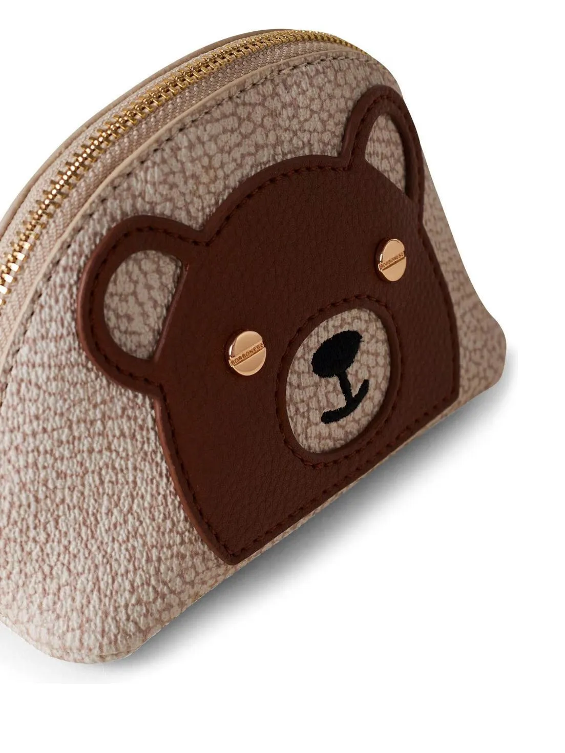 Borbonese Keyring Porte-Clés Breloque Ours Sable/Cuir - Achetez À Prix Outlet!