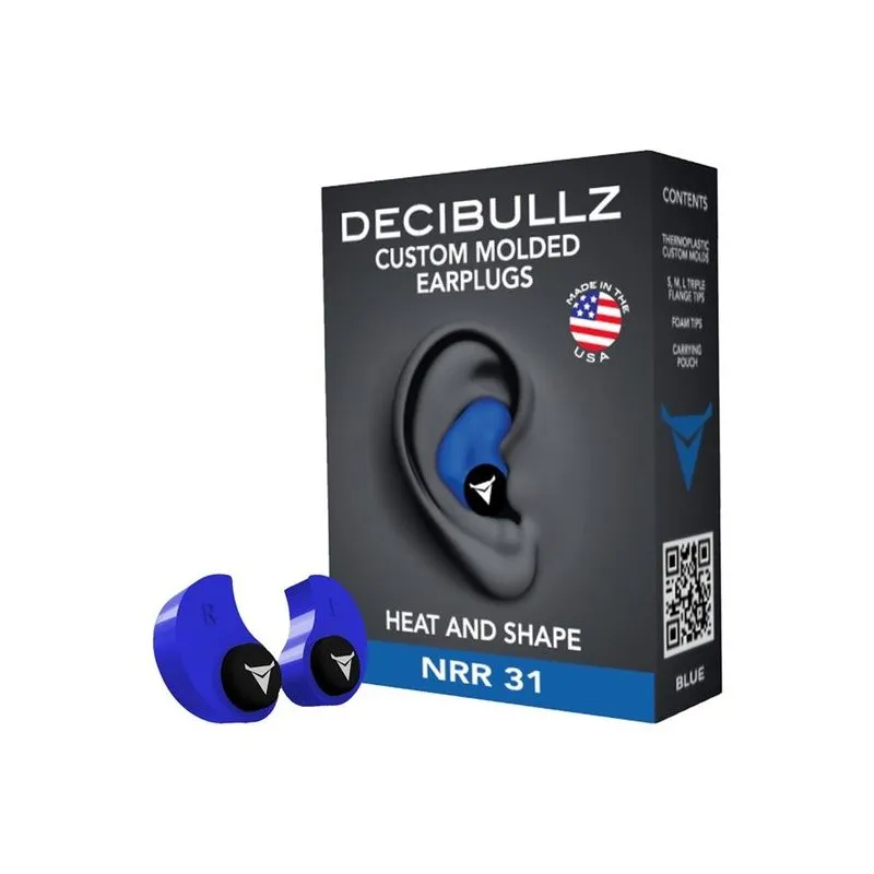 Bouchons d'oreille modulables Bleu - Decibullz