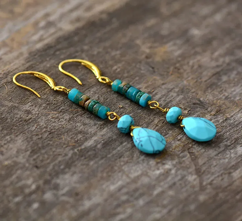Boucle d'oreille Perle Turquoise