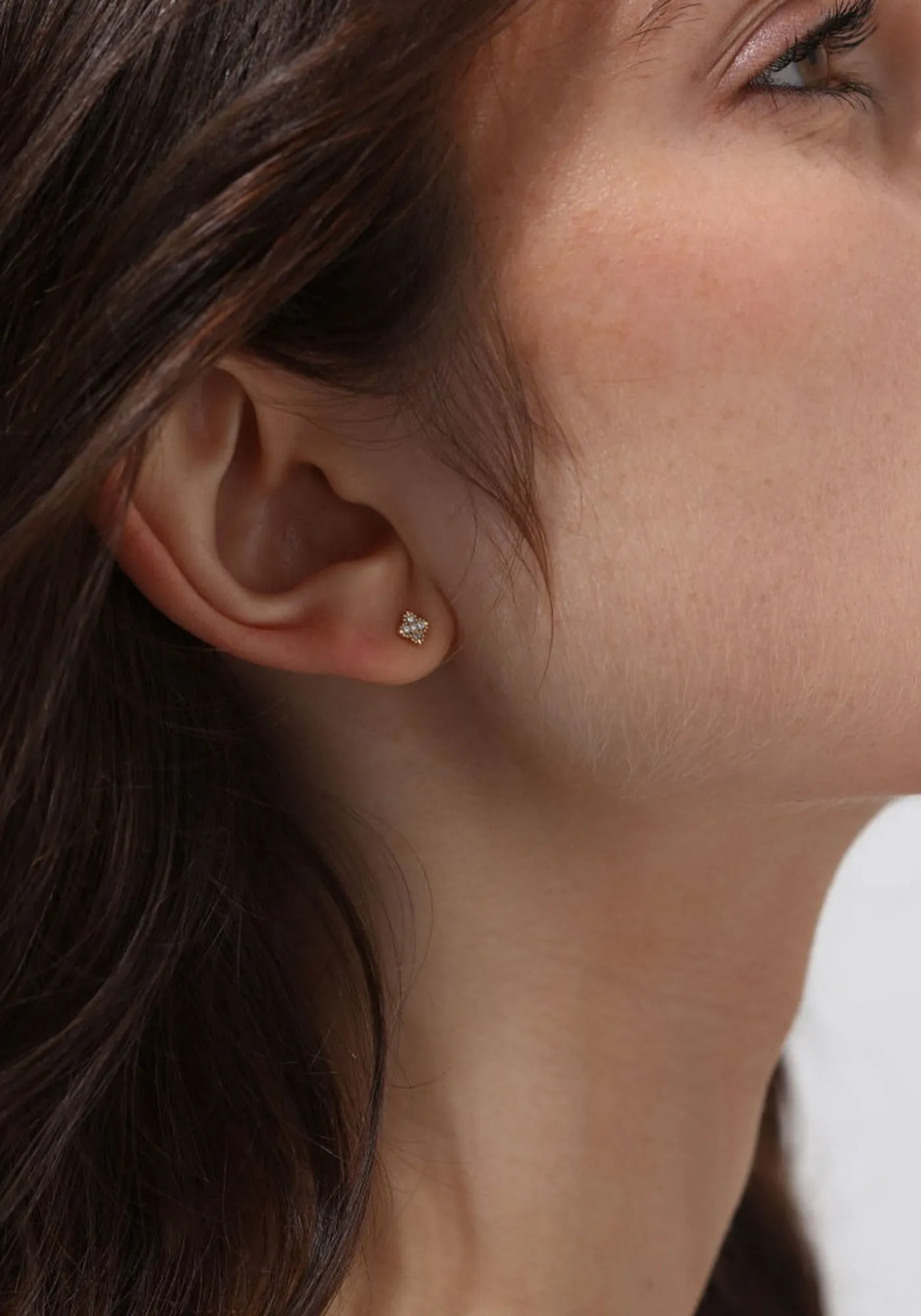 Boucle d'oreille puce en or jaune Nina One