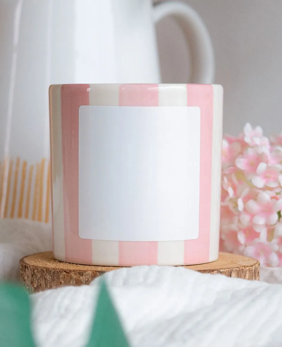 Bougie Merci maîtresse et coeurs personnalisé