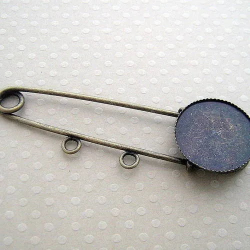 Broche bronze support cabochon 20mm - brb-9948