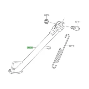 Béquille latérale Kawasaki 340240138 | Moto Shop 35