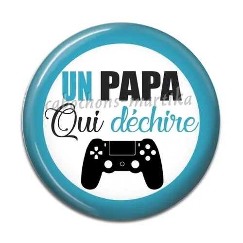 Cabochon un papa qui déchire 25 mm