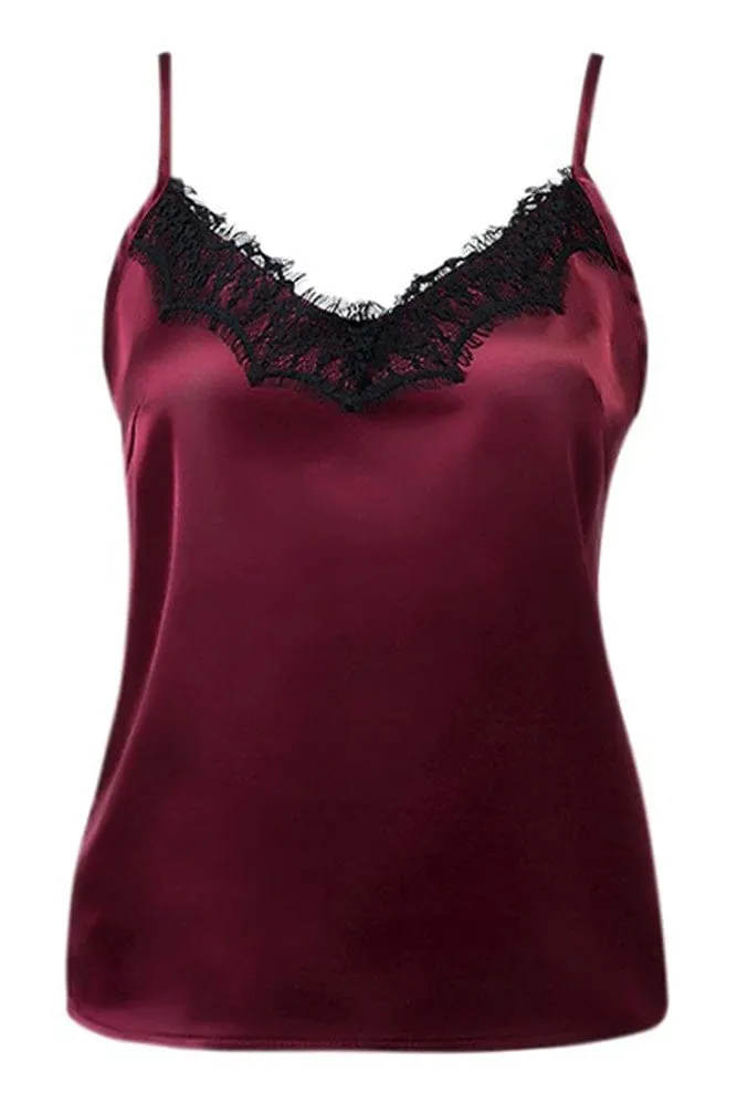 Caraco Dentelle Bordeaux