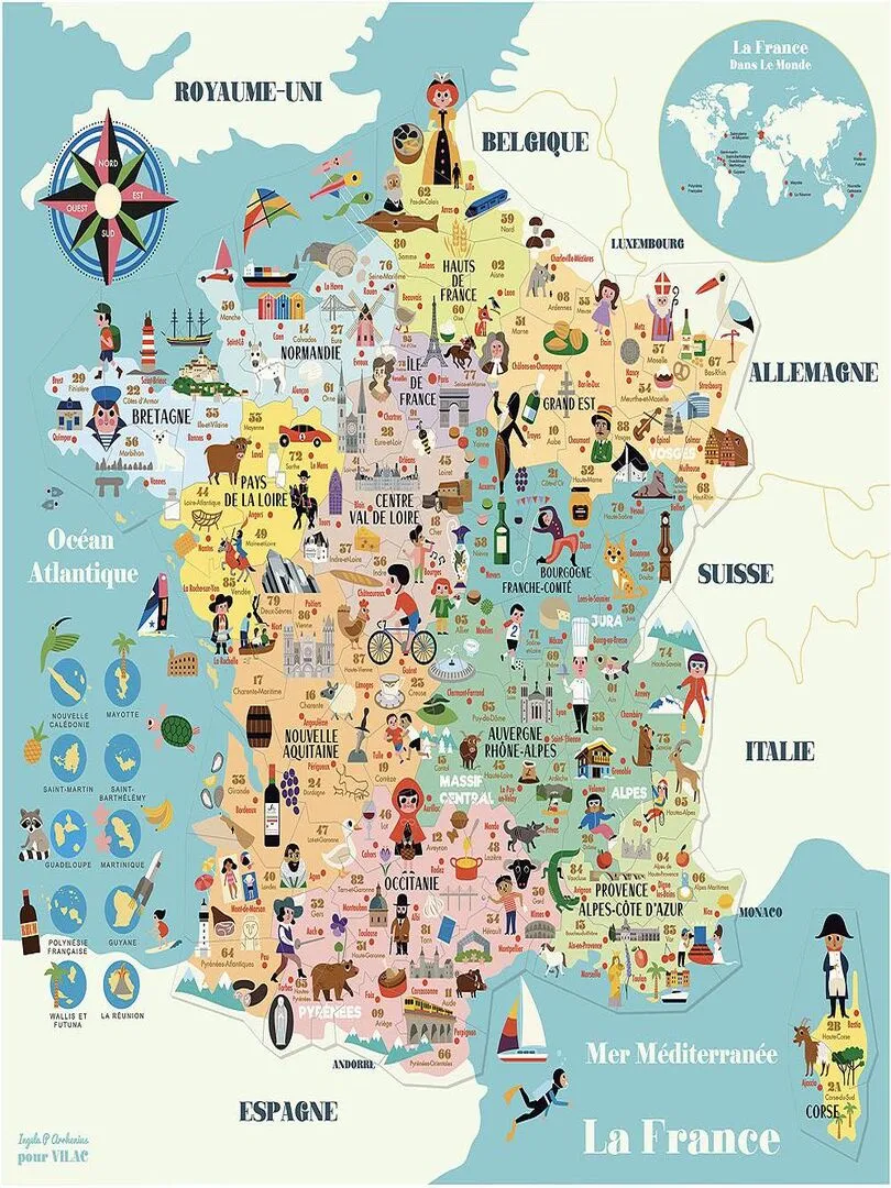 Carte De France Magnetique 'vilac' - N/A