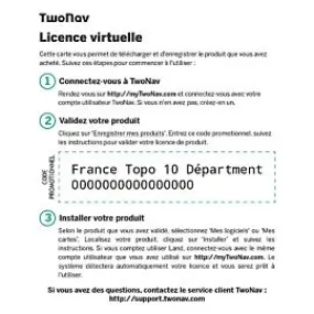CARTOGRAPHIETWONAV FRANCE TOPO 10 DEPARTEMENTS