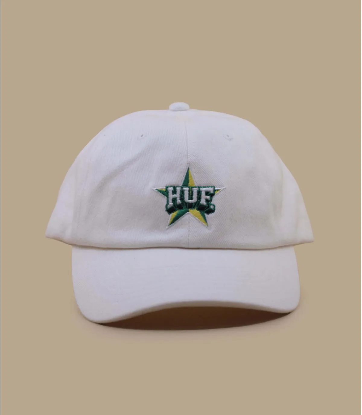 Casquette baseball beige coton étoile - Casquette Allstar ivory Huf : Headict