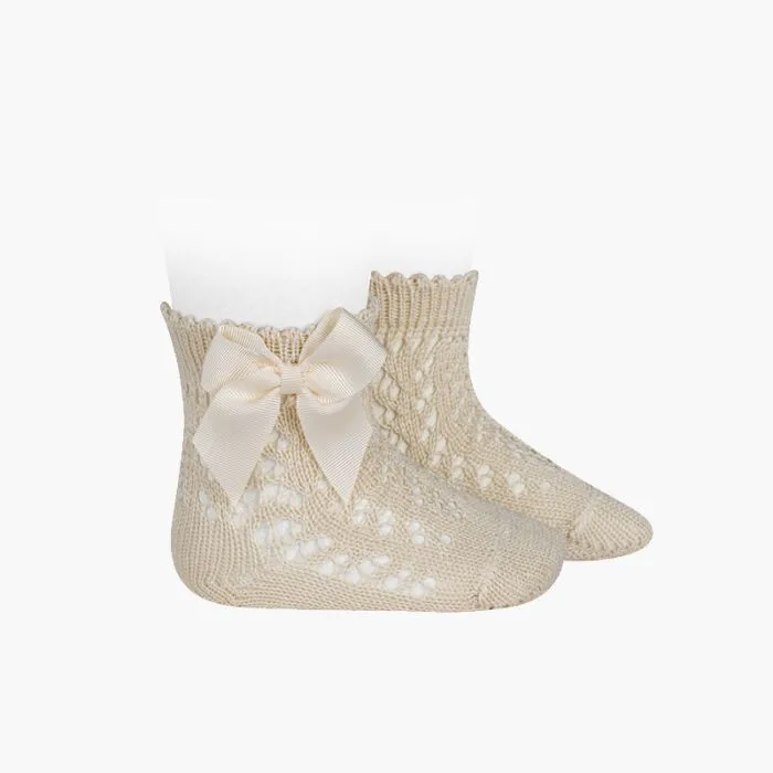 Chaussettes courtes Perle avec noeud
