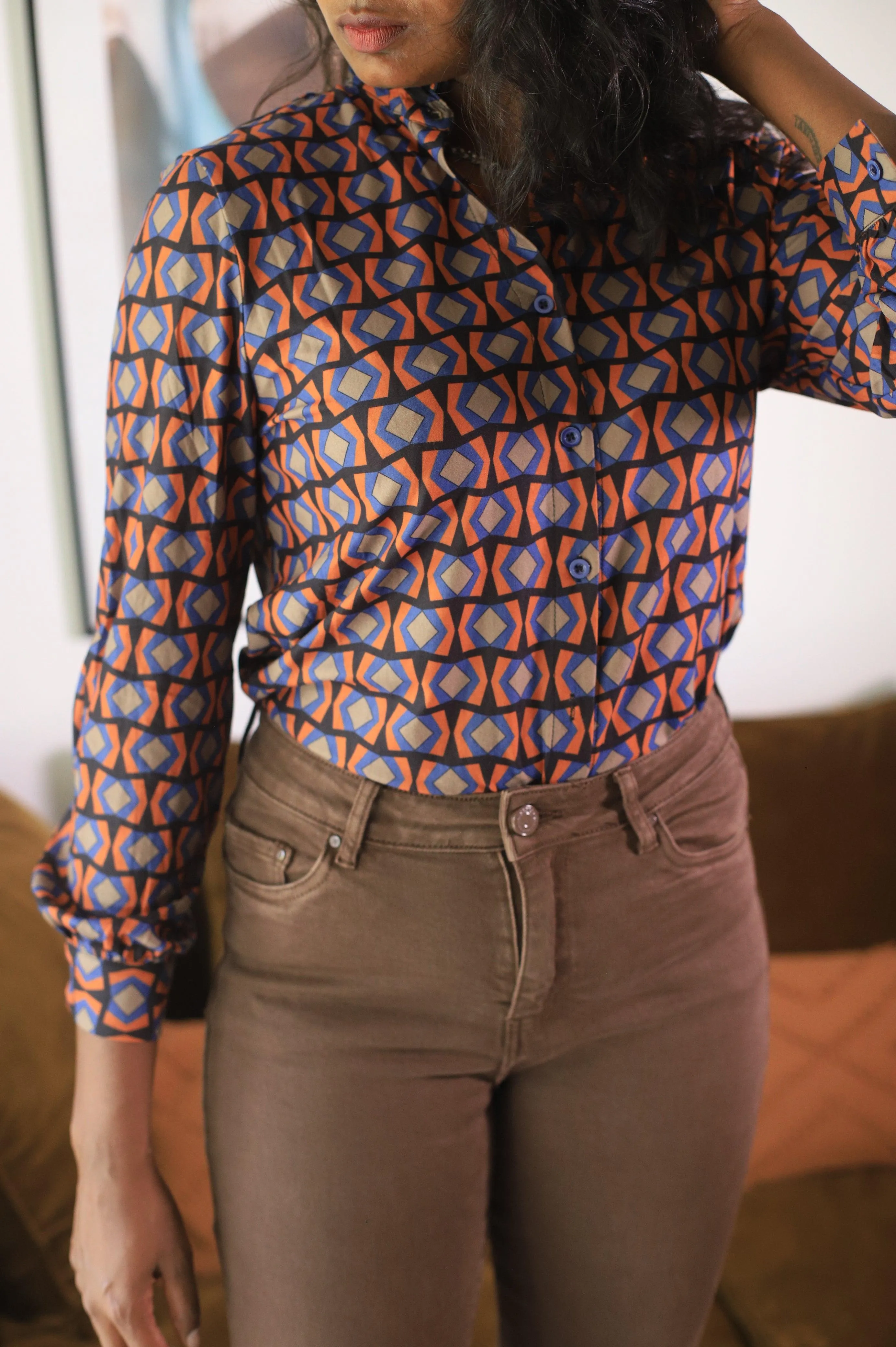 Chemise Imprimée à Manches Longues