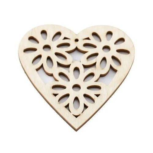 Coeur découpé triplex 6.7x7x0.3cm