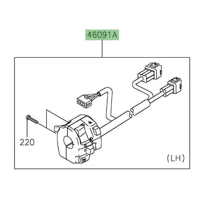 Commodo gauche Kawasaki 460910489 | Moto Shop 35