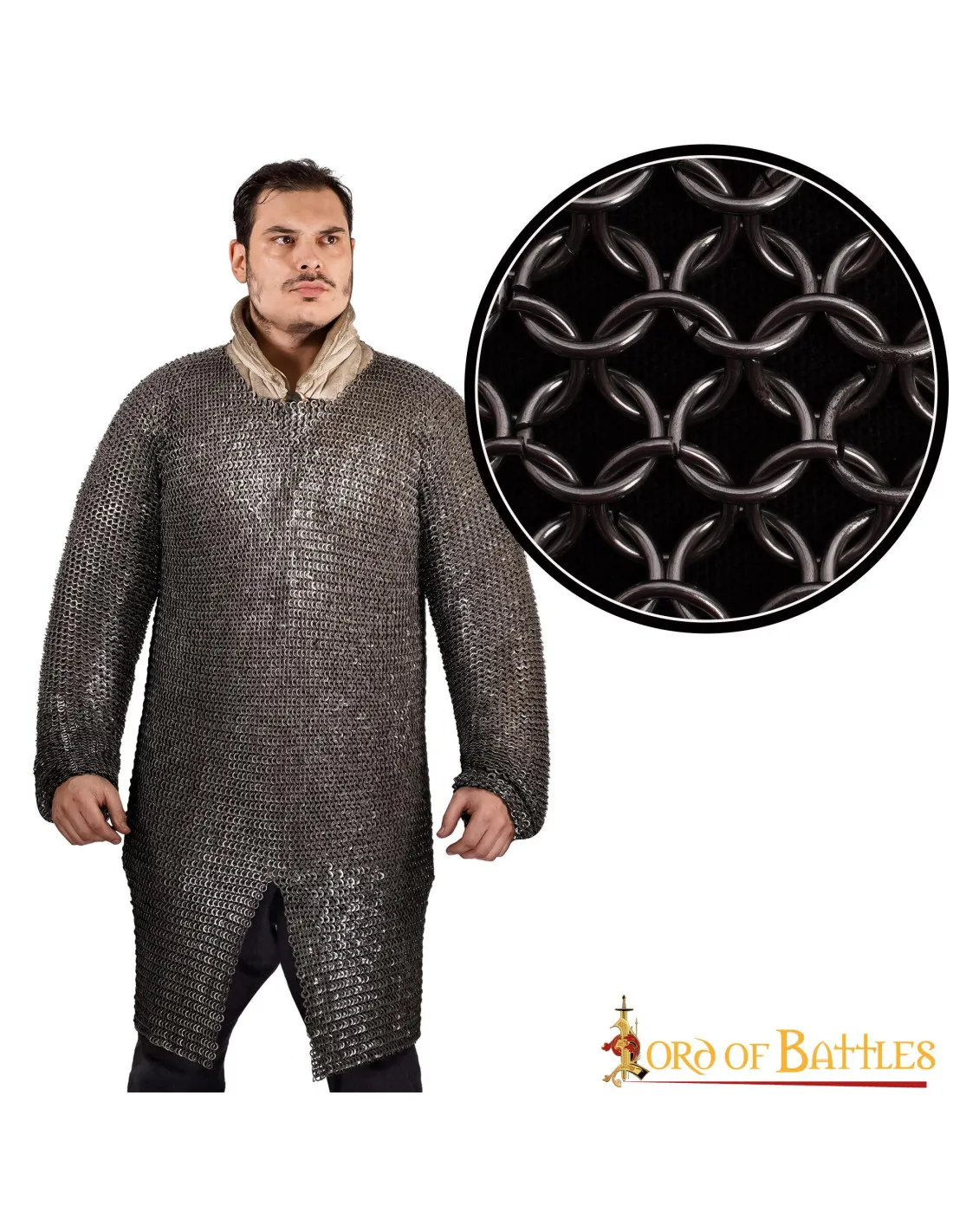 Cotte de mailles ronde noircie ⚔️ Boutique Épées