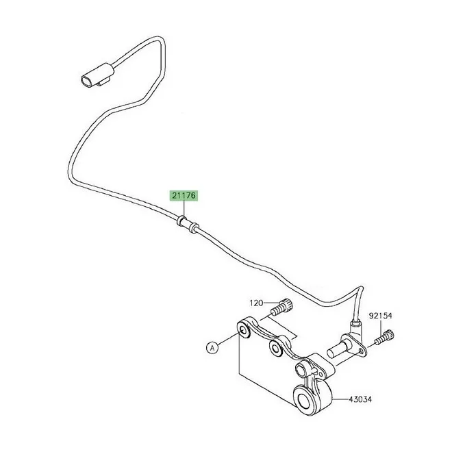 Câble ABS arrière Kawasaki Z300 (2015-2016) | Moto Shop 35