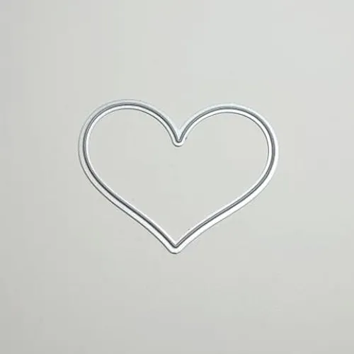 Die cut metallique fond coeur embellissement pour toutes machines de decoupe perforatrice pochoir matrice