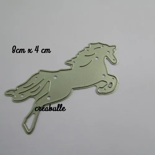 Die cut metallique forme de licorne 3 pour toutes machines de decoupe perforatrice pochoir