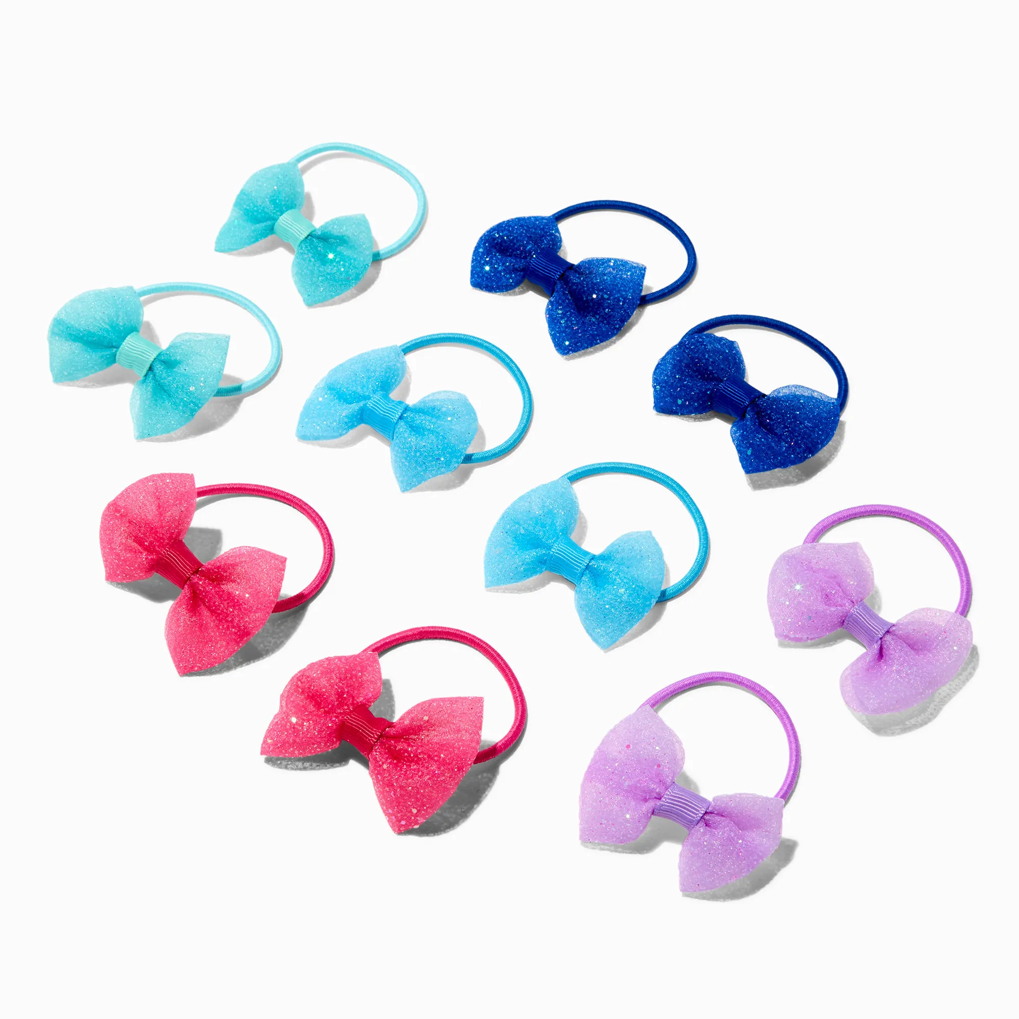 Élastiques à paillettes tons de joyaux Claire's Club - Lot de 10