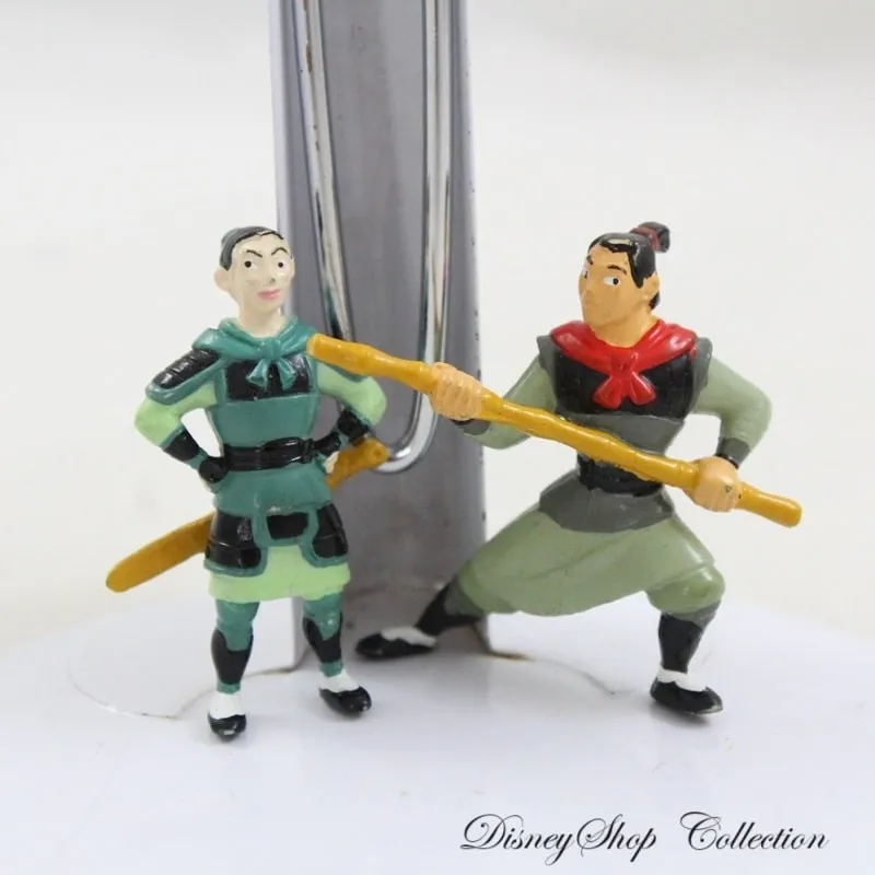 Ensemble de 2 figurines Mulan et Shang DISNEY Kinder Mulan vintage ...