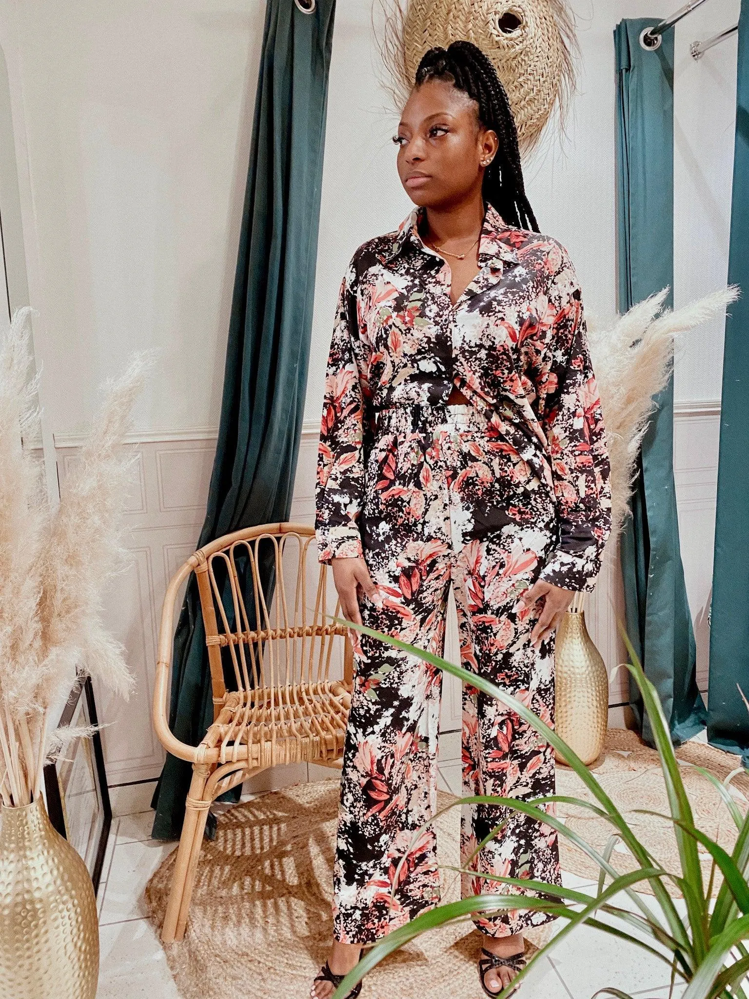 Ensemble pantalon et chemise loose