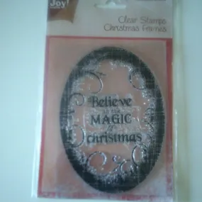 Joy!crafts clearstamp croyez en la magie de noël - lot de 2 tampons transparents noël