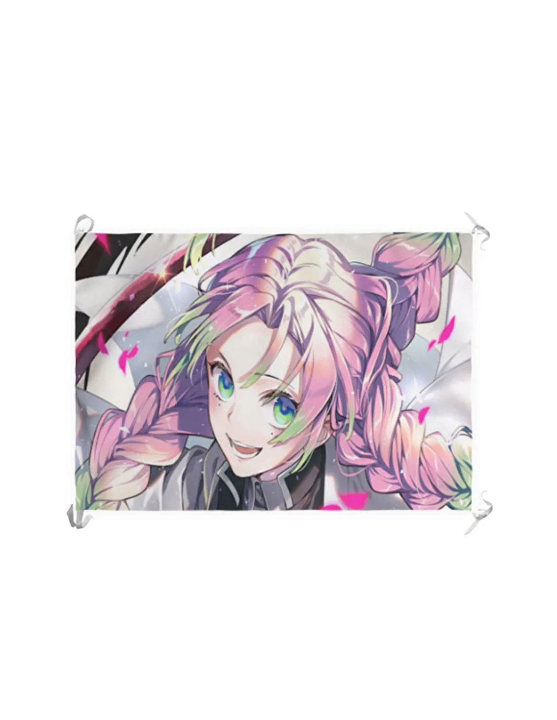 Mitsuri Kanroji Démon Bannière-Drapeau (70x100 cms.) ⚔️ Boutique Épées