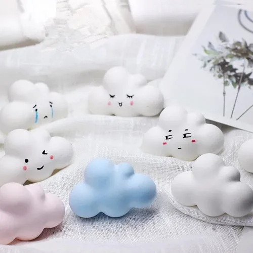 Moule silicone nuages 3d pour bougie plâtre wepam cire bougie argile polyester fimo pâte polymère k850 2g60