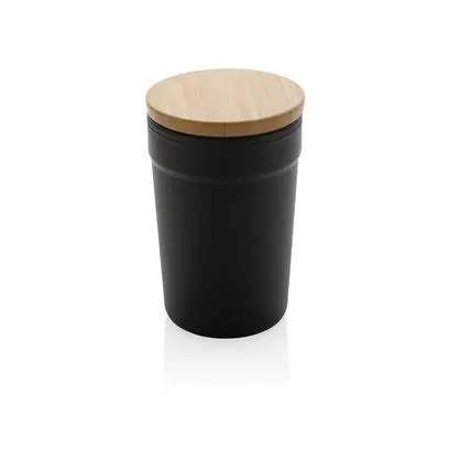 Mug publicitaire en plastique recyclé et bambou - 300ml - BAM- Vertlapub