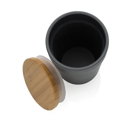 Mug publicitaire en plastique recyclé et bambou - 300ml - BAM- Vertlapub