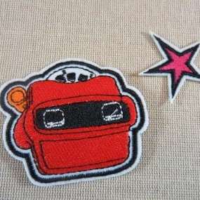 Patch visionneuse diapo vintage et écusson étoile thermocollant