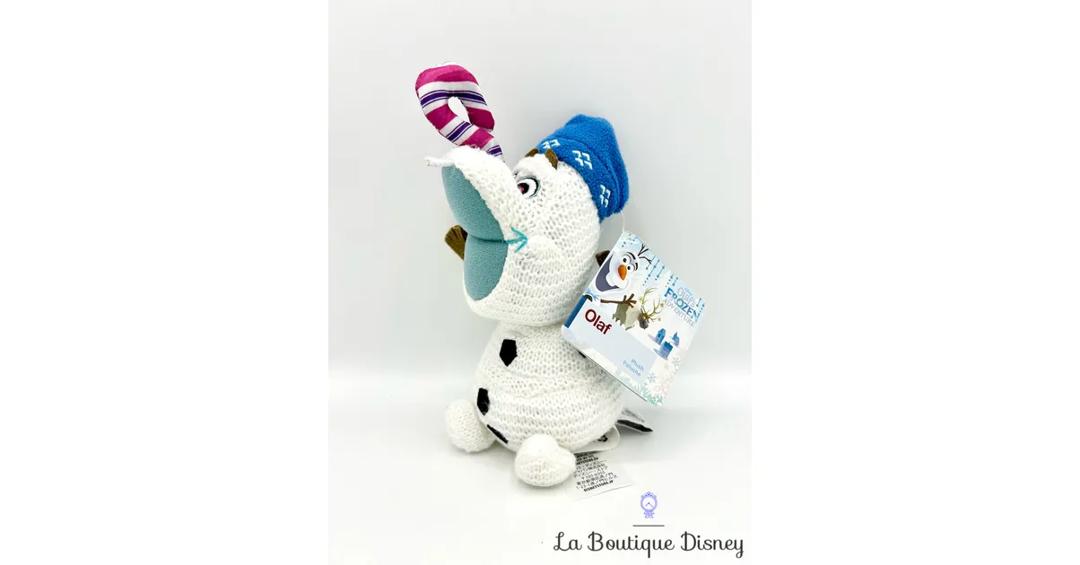 Peluche Olaf Frozen Adventure Disney Store 2017 Noël crochet La reine des neiges 21 cm