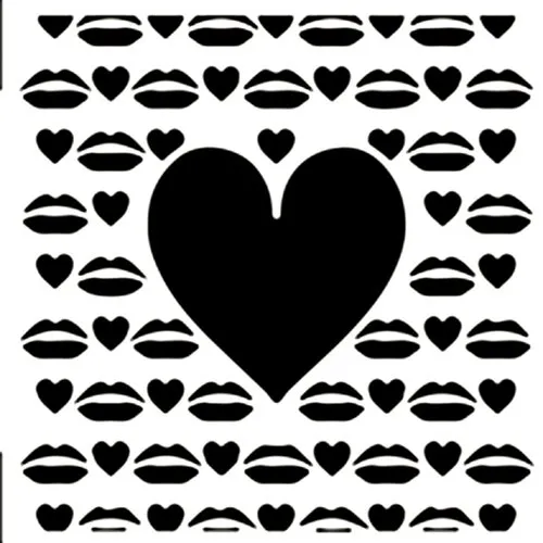 Pochoir plastique 13*13cm : coeur (13)