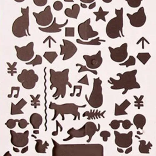 Pochoir plastique 26*18cm : chats