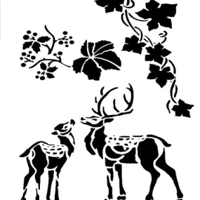 Pochoir plastique 30*21cm : cerf (06)