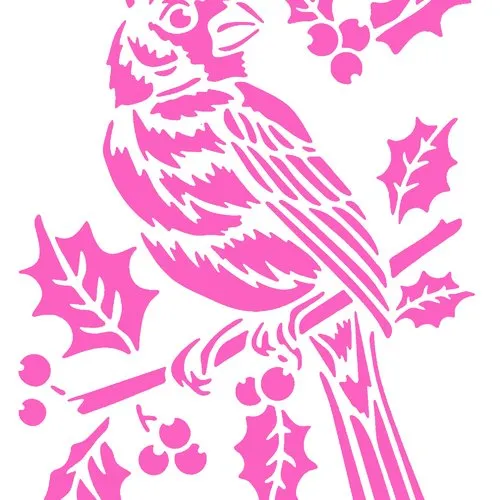 Pochoir plastique 30*21cm : oiseau (05)